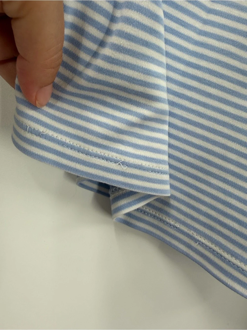 Lake Pima Cotton Blue White Striped Pajama Set